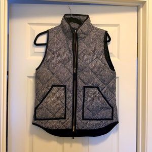 JCrew Houndstooth Puffer Vest